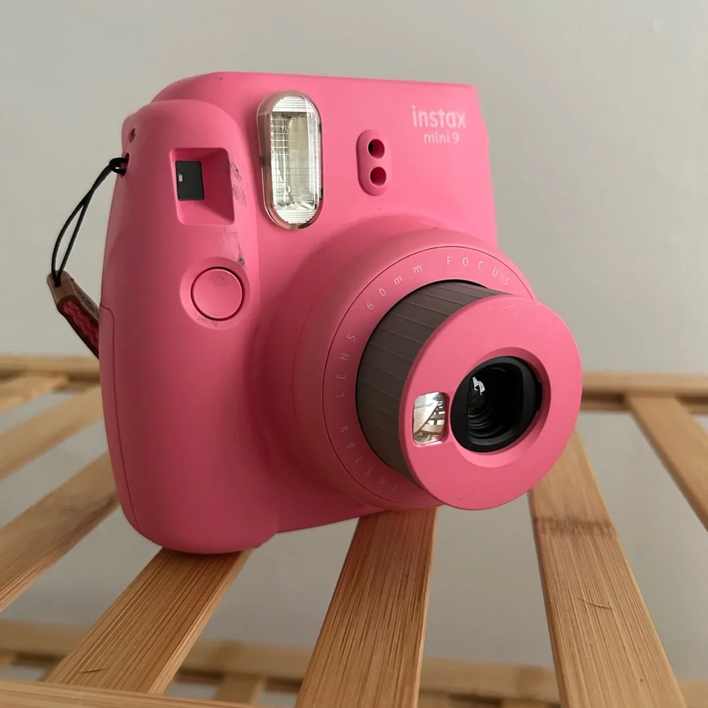 Fuji film Instax mini 9 camera AND grey case
